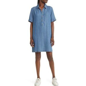 Faherty | Dresses | Faherty Hana Mini Dress Shirtdress Tencel Lyocell In  Denim Blue Size Xs | Poshmark